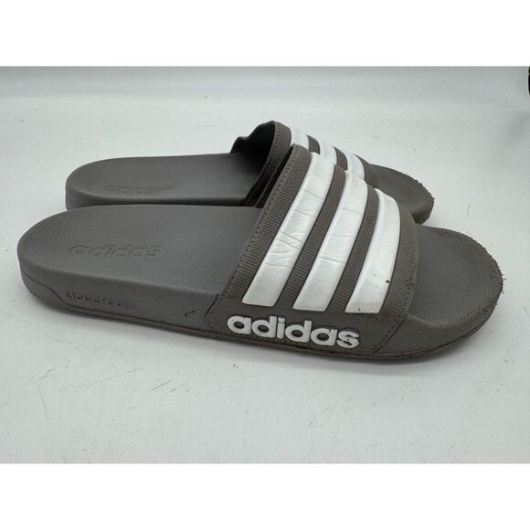 Adidas Mens  Adilette Shower Slides Slipper Size 8 Gray Slip On Cushioned Casual - Picture 14 of 16